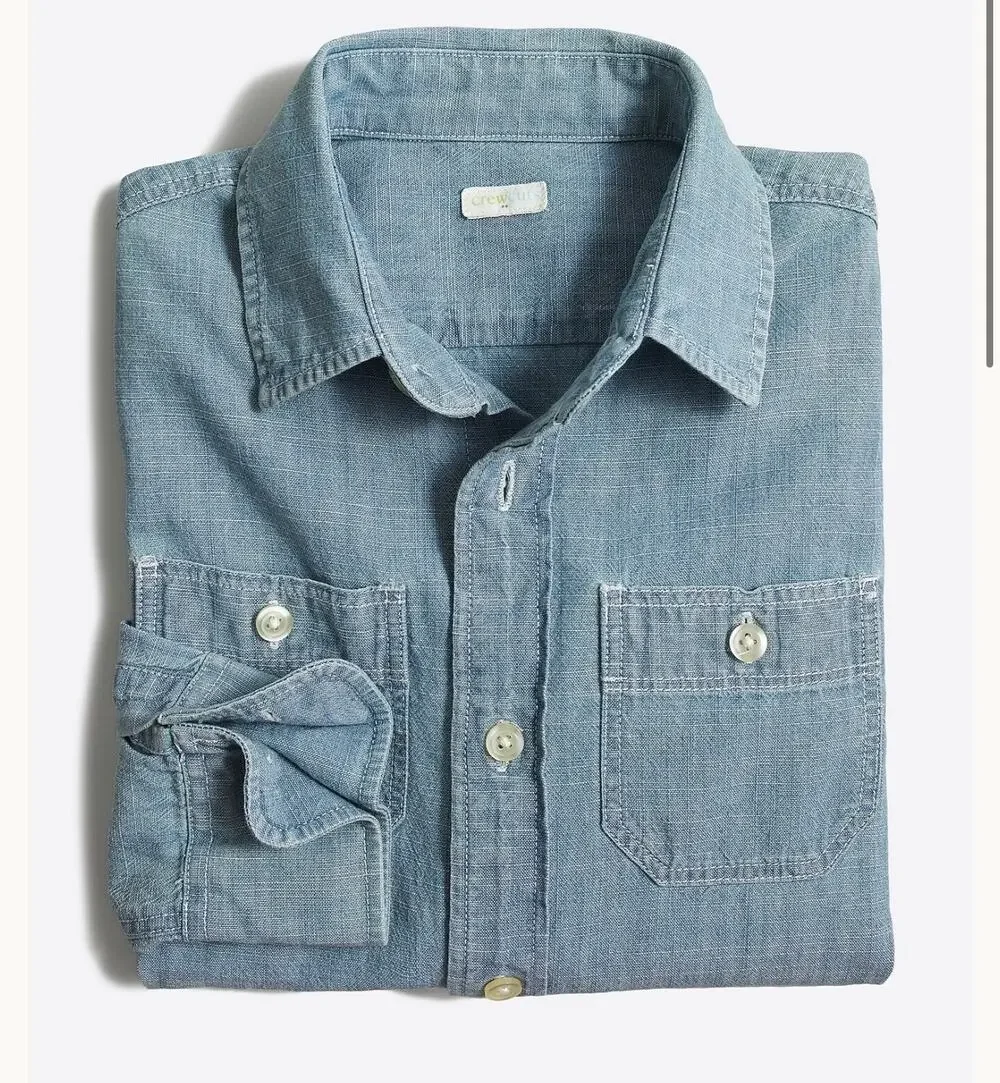 Crewcuts Kids' Classic Chambray Button-Down Shirt Boys 4/5